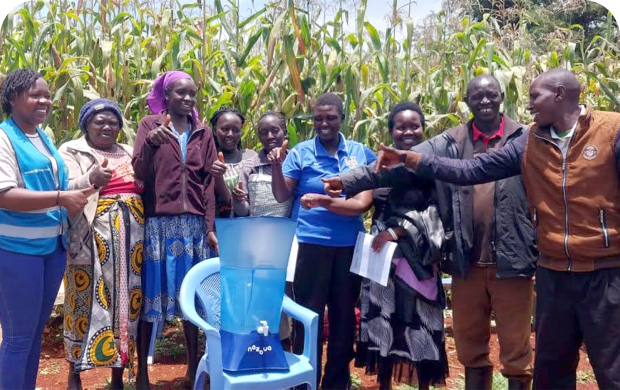 Wela Utami from Nazava Water Filters receiving certificate of appreciation from AKKOPSI