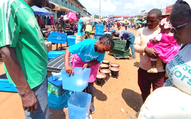 Wela Utami from Nazava Water Filters receiving certificate of appreciation from AKKOPSI